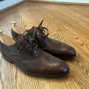 Grenson UK-made, Goodyear-welted Oxford Brogues with Medallion, UK9/US10